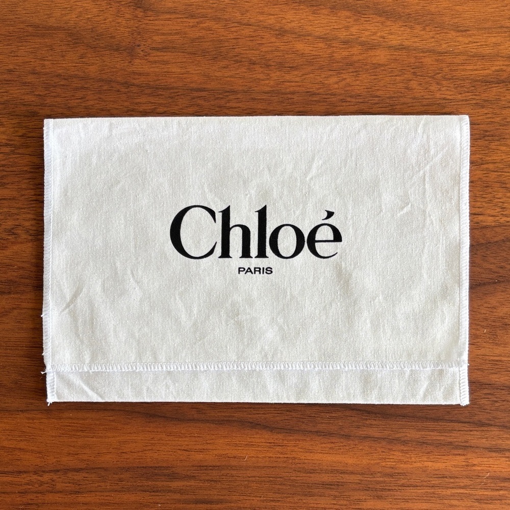 Chloe Dust Bag - Foldover - White and Black - 8.5x6
